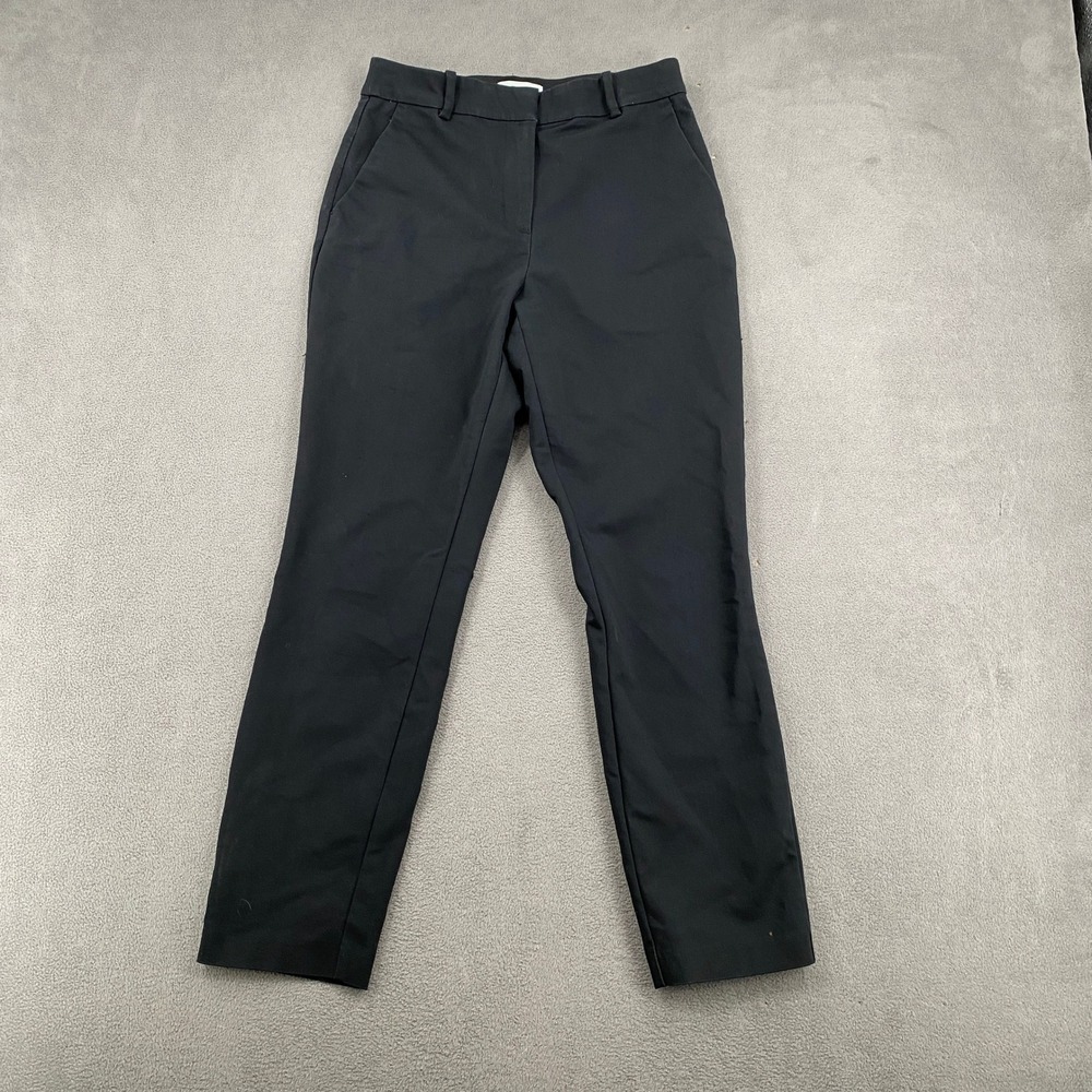 HM Womens Black Slim Fit Ankle Dress Pants Size 4 Office Career Trousers